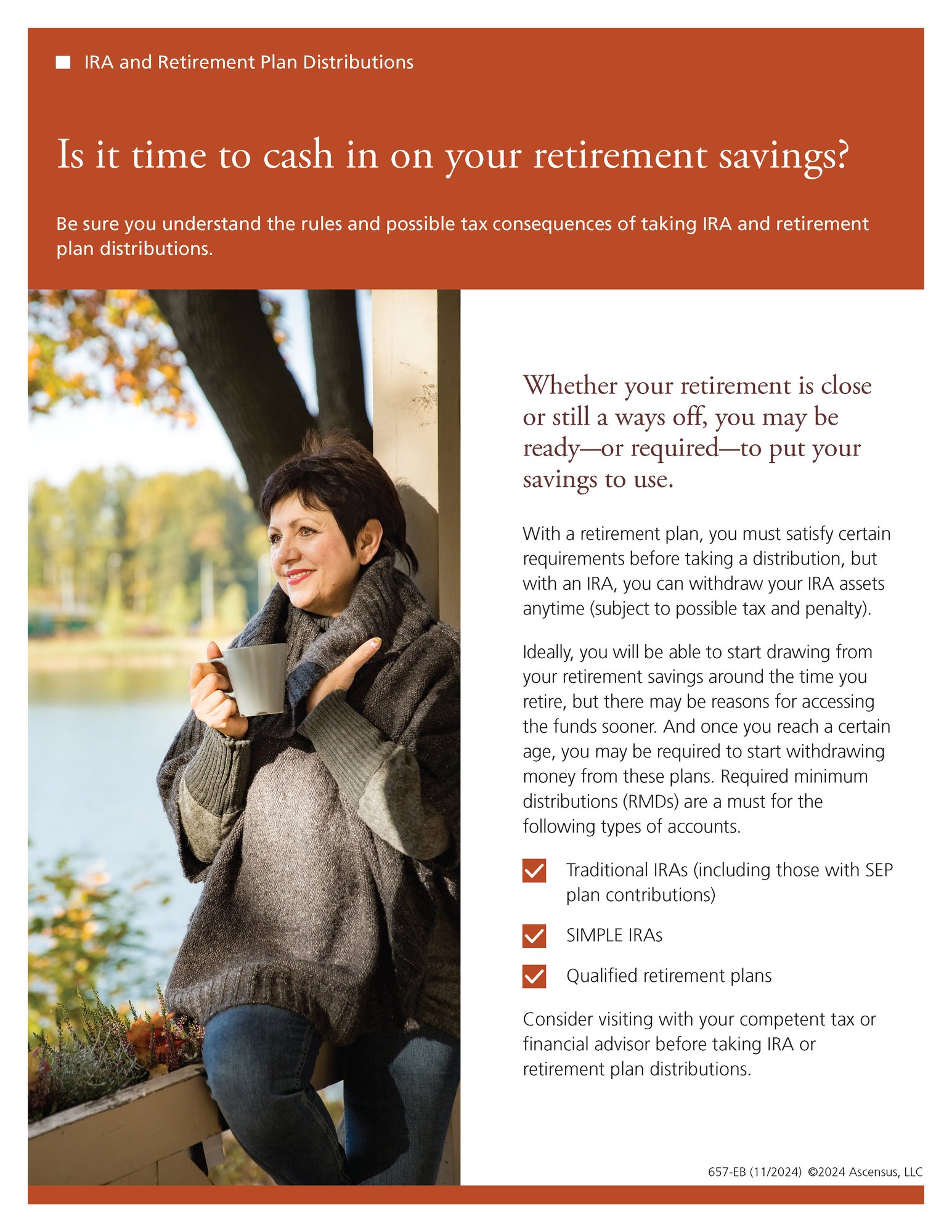 IRA and Retirement Plan Distributions – Is it time to cash in on your retirement savings__Page_1