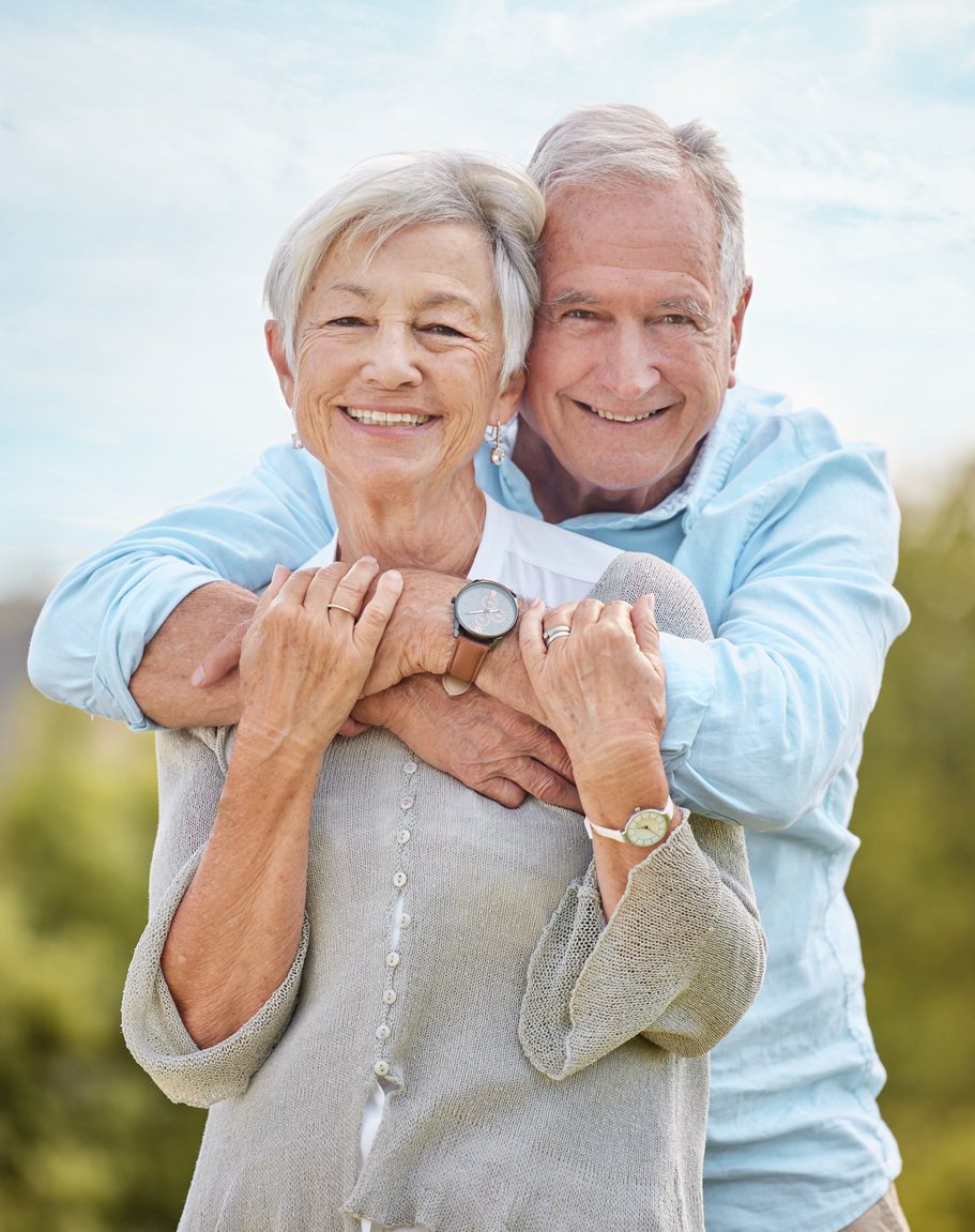 elderly retired couple